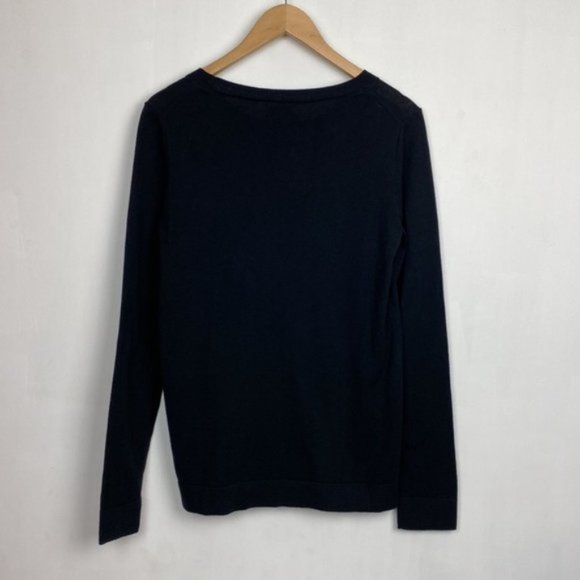 NWT J.Crew S Factory Teddie Sweater Black Animal Leopard Print Heart Intarsia - Picture 12 of 12